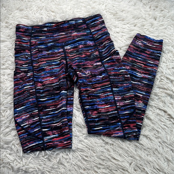 Lululemon Fast & Free 7/8 Tight II *Nulux 25" Hinshu Alpine White Multi - Picture 1 of 6